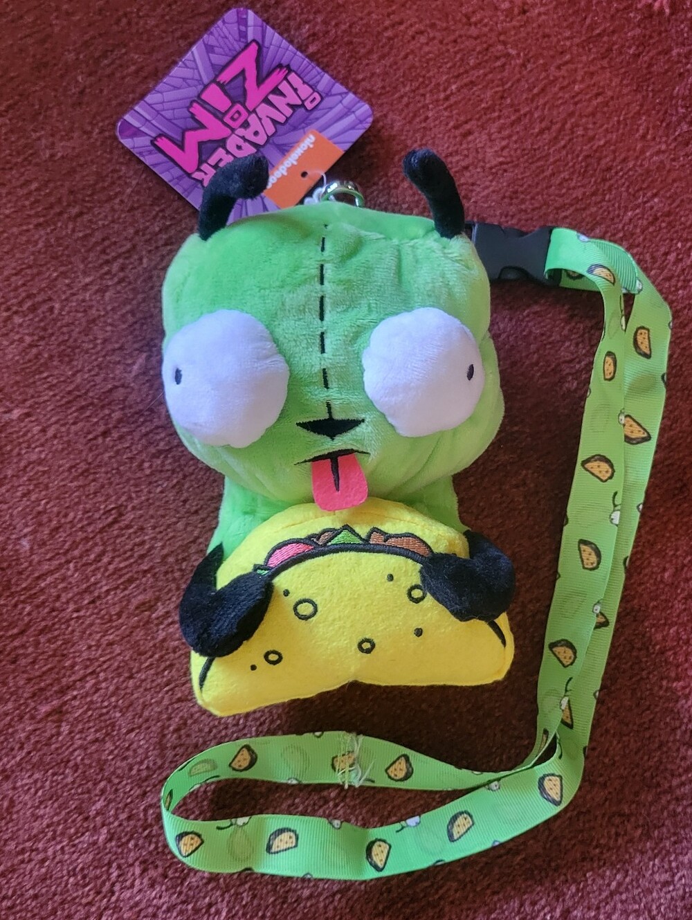 Invader Zim GIR Plush Lanyard NWT